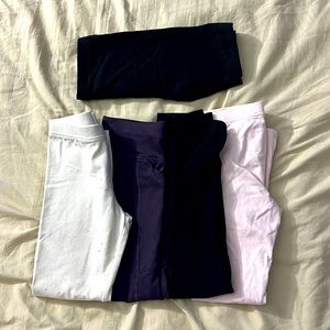 Girls Sz 5T leggings bundle - White, Purple, Pink, Black